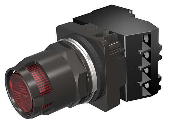 Illuminated Push Button, 30 mm, 1NC, Red