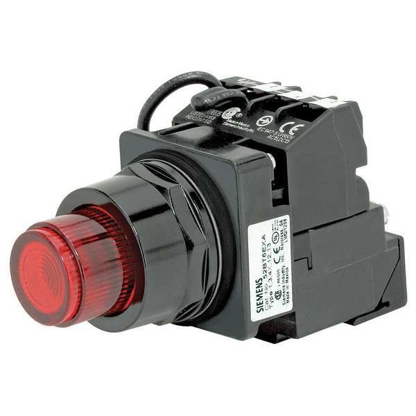 Illuminated Push Button, 30 mm, 1NC, Red