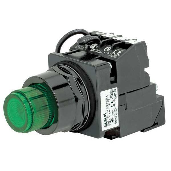 Illuminated Push Button, 30 mm, 1NO, Green