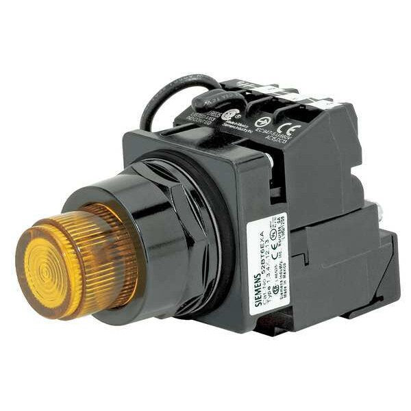 Illuminated Push Button, 30 mm, 1NC, Amber