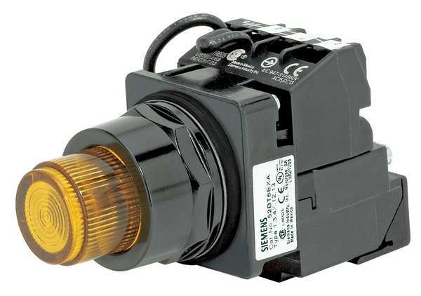 Illuminated Push Button, 30 mm, 1NC, Amber
