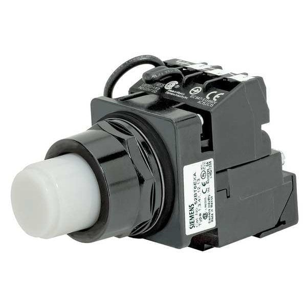 Illuminated Push Button, 30 mm, 1NC, White