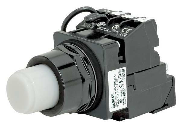 Illuminated Push Button, 30 mm, 1NC, White