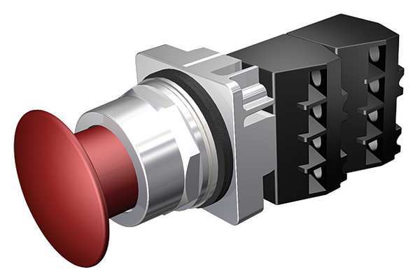 Non-Illuminated Push Button, 30 mm, 2NC, Red