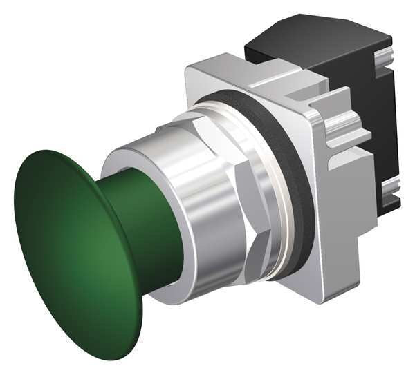 Non-Illuminated Push Button, 30 mm, 1NO/1NC, Green