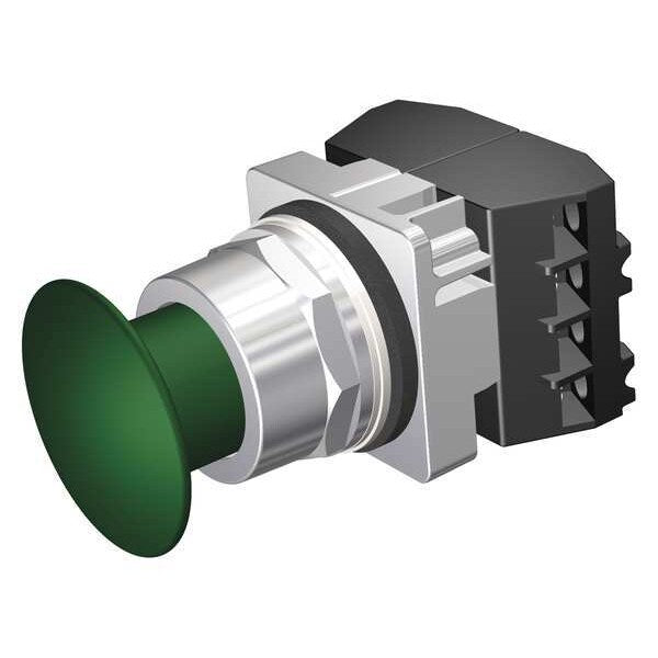 Non-Illuminated Push Button, 30 mm, 2NC, Green