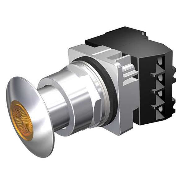 Illuminated Push Button, 30 mm, 1NO/1NC, Amber