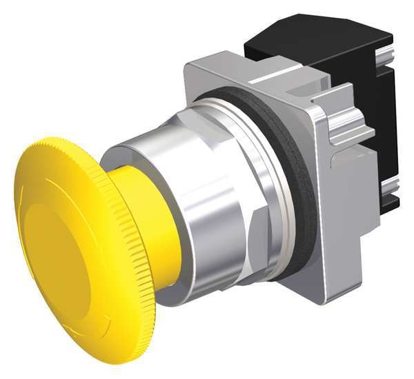 Non-Illuminated Push Button, 30 mm, 1NO/1NC, Yellow