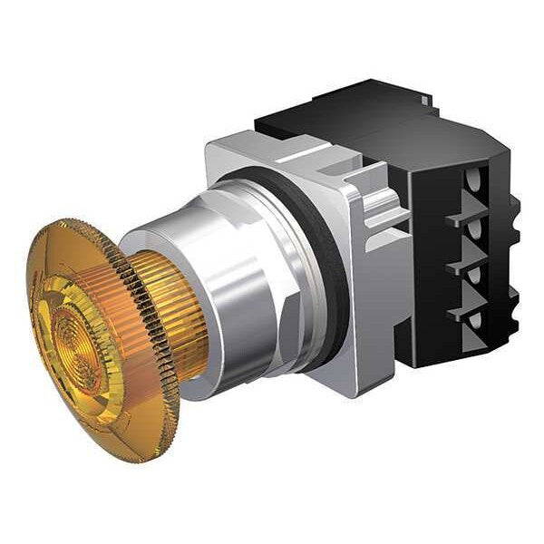 Illuminated Push Button, 30 mm, 1NO/1NC, Amber