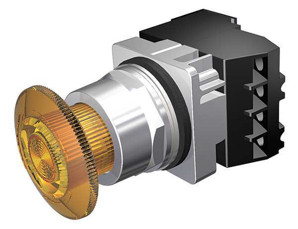 Illuminated Push Button, 30 mm, 1NO/1NC, Amber