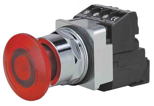 Illuminated Push Button, 30 mm, 1NO/1NC, Red