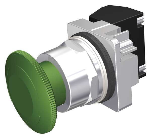 Non-Illuminated Push Button, 30 mm, 1NO/1NC, Green