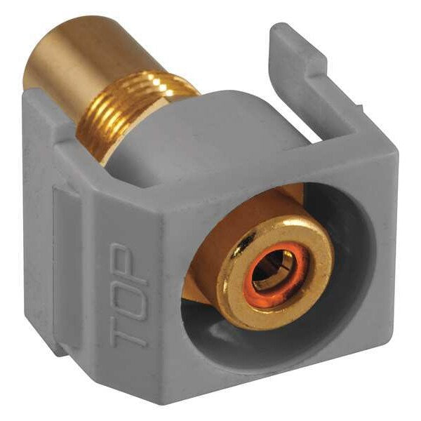 Inline Coupler, RCA, Duplex, Gray