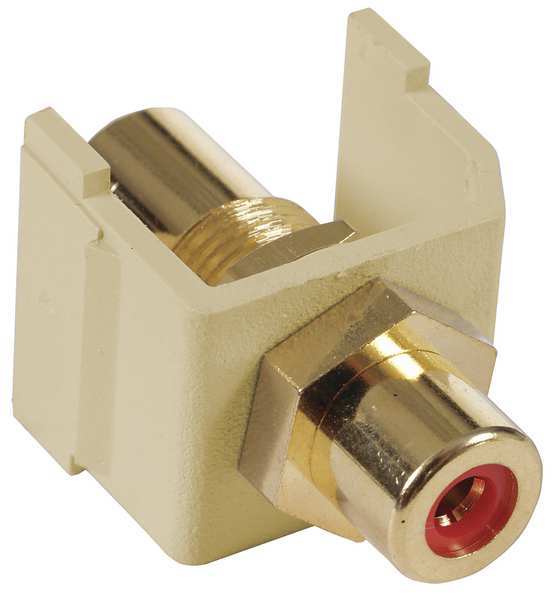 Inline Coupler, RCA, Duplex, Ivory