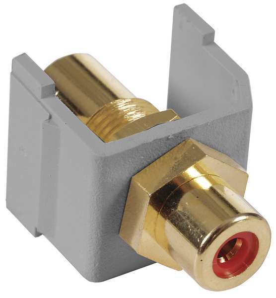 Inline Coupler, RCA, Duplex, Gray