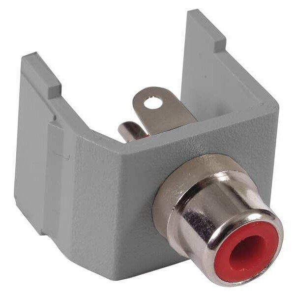 Connector, RCA, Duplex, Gray
