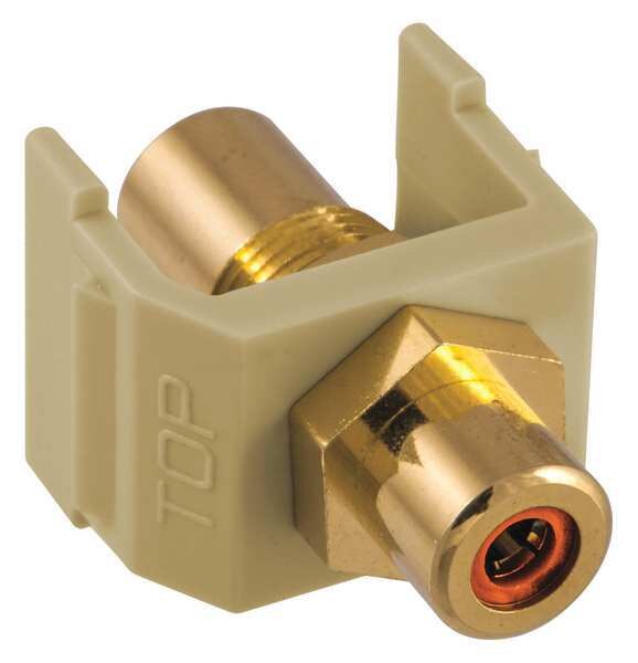 Inline Coupler, RCA, Duplex, Ivory