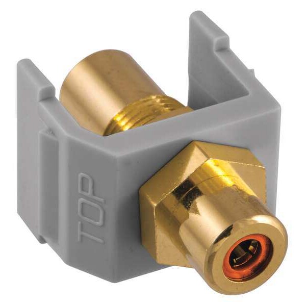 Inline Coupler, RCA, Duplex, Gray