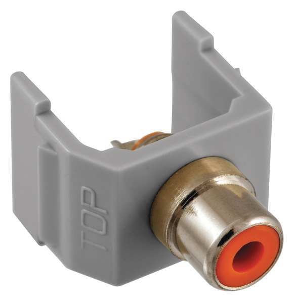 Connector, RCA, Duplex, Gray