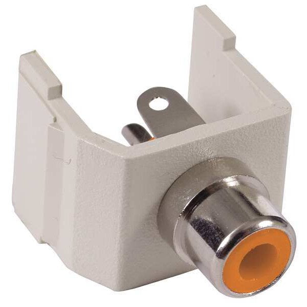 Inline Coupler, RCA, Duplex, Light Almond