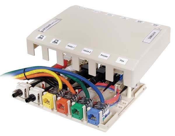 Surface Mount Box, 12 Ports, Office White