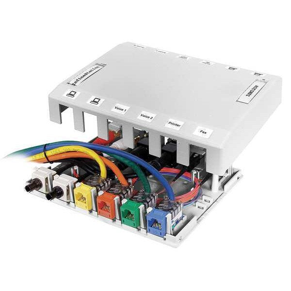 Surface Mount Box, 12 Ports, White