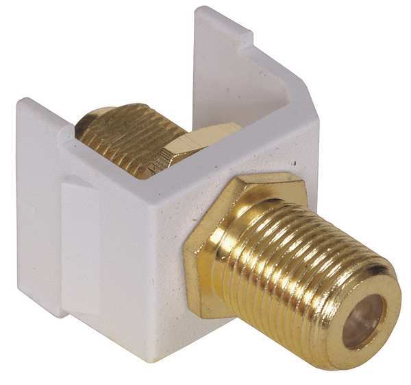 Connector, RG6/RG59, White