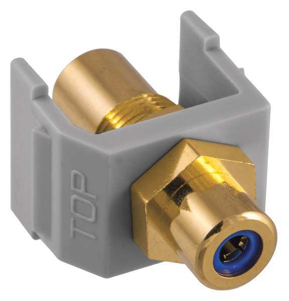 Snap Fit Connector, Blue/Gray, RCA/RCA