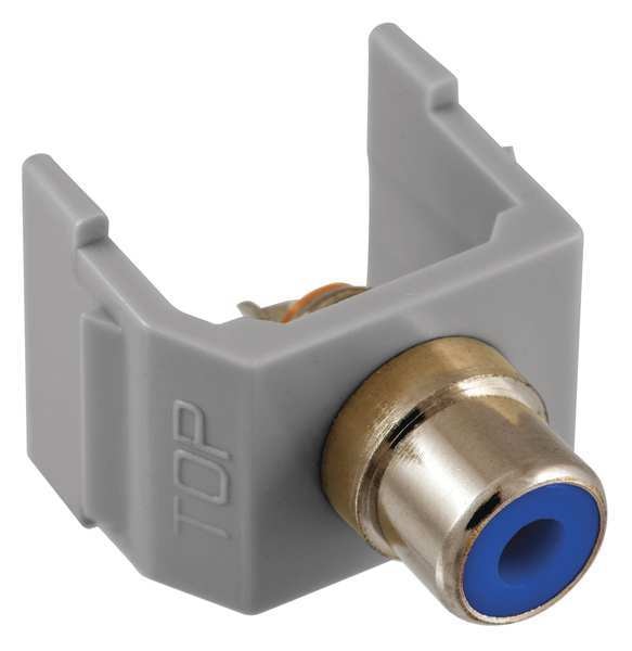 Connector, RCA, Duplex, Gray