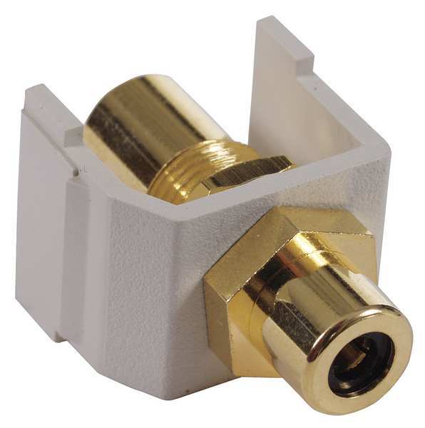 Connector, RCA, Duplex, White