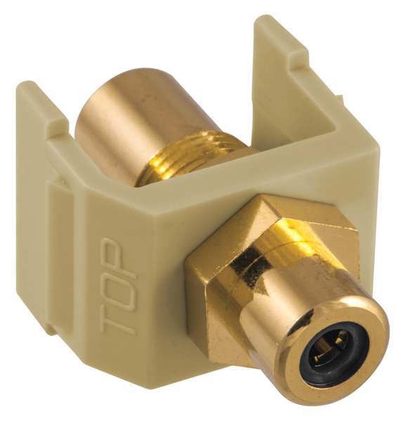 Inline Coupler, RCA, Duplex, Ivory