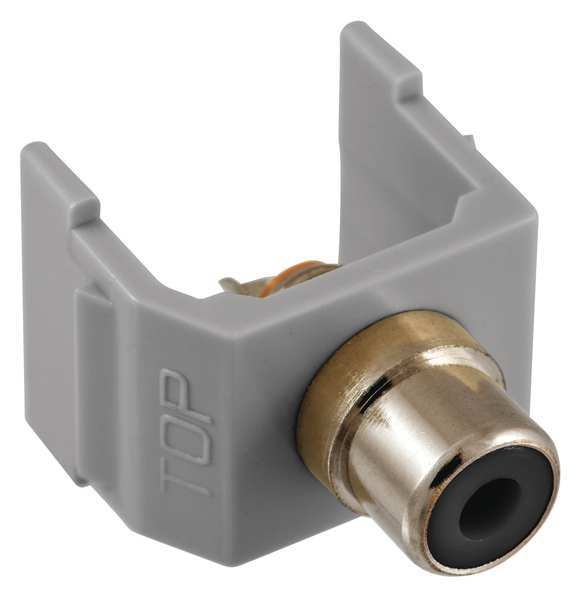 Connector, RCA, Duplex, Gray