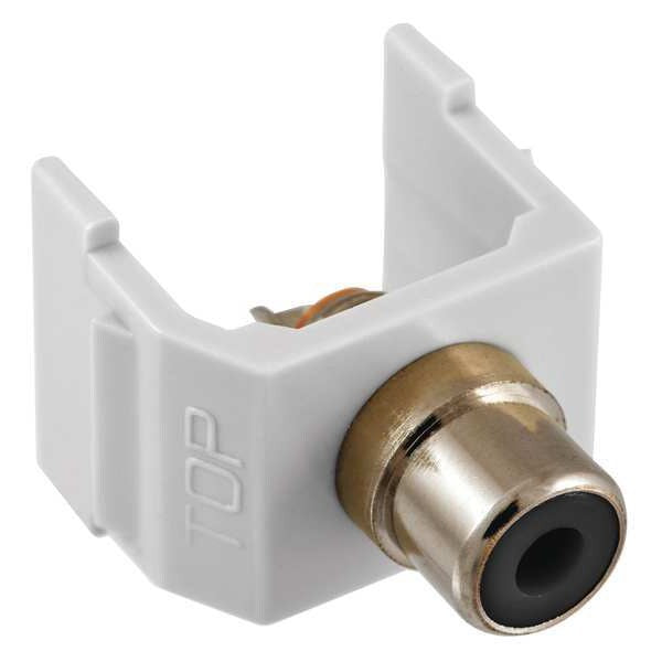 Connector, RCA, Duplex, White