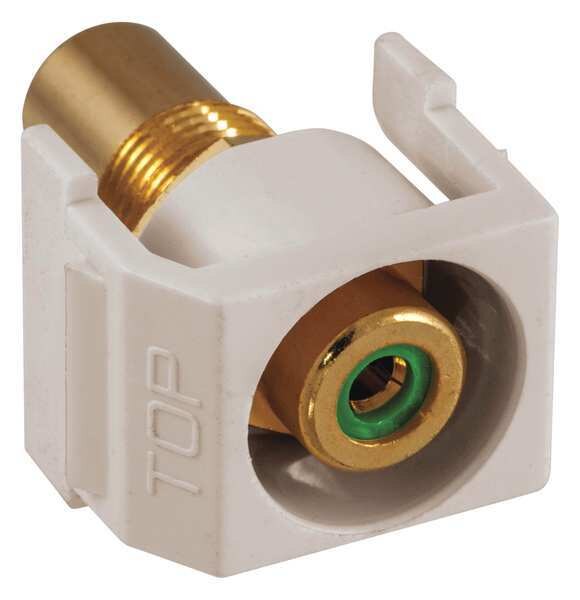 Inline Coupler, RCA, Duplex, Light Almond