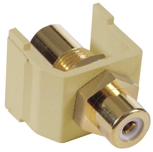 Inline Coupler, RCA, Duplex, Ivory