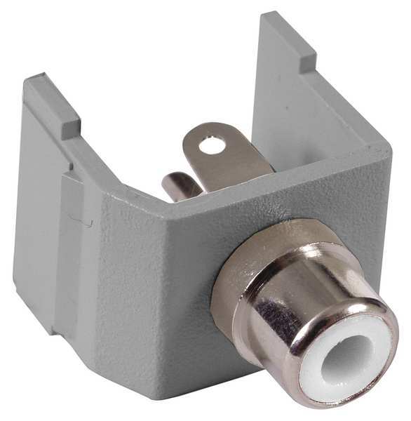 Connector, RCA, Duplex, Gray