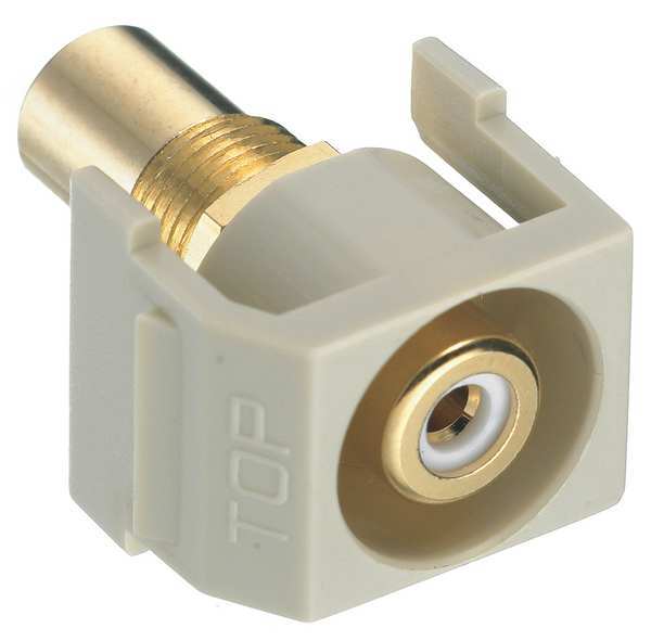 Inline Coupler, RCA, Duplex, Ivory