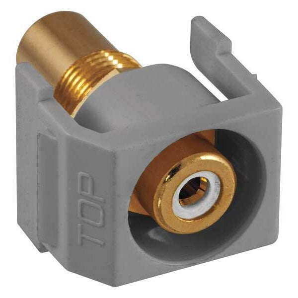 Inline Coupler, RCA, Duplex, Gray