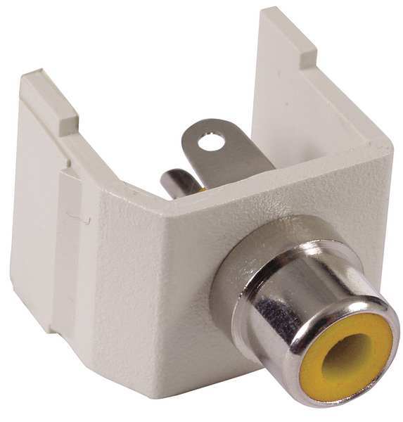 Connector, RCA, Duplex, White