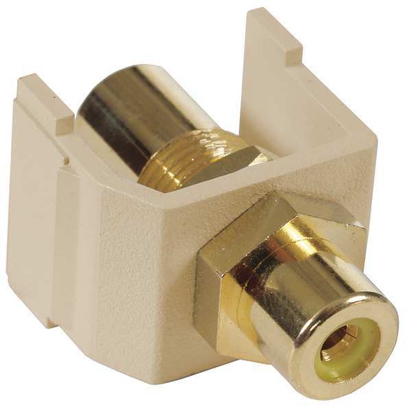 Inline Coupler, RCA, Duplex, Ivory