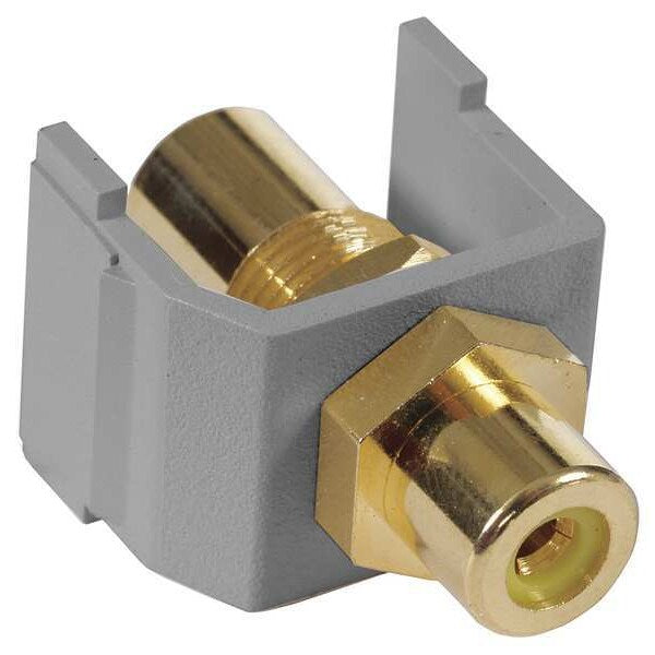 Inline Coupler, RCA, Duplex, Gray