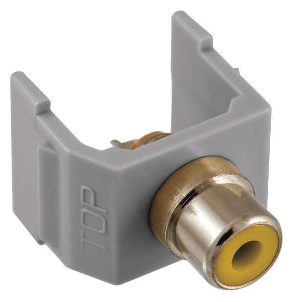 Connector, RCA, Duplex, Gray