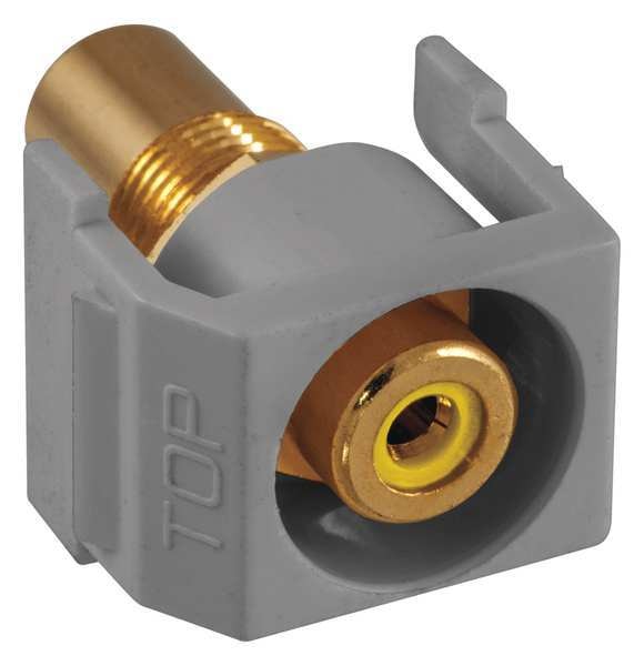 Inline Coupler, RCA, Duplex, Gray