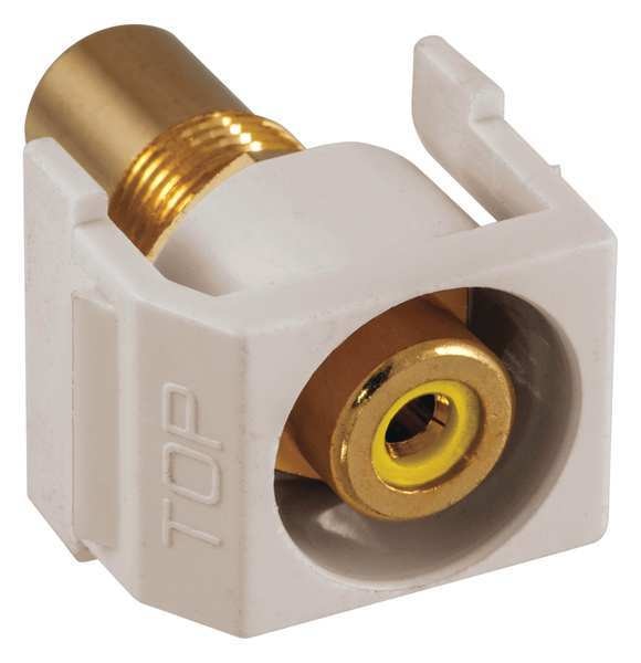 Inline Coupler, RCA, Duplex, Light Almond
