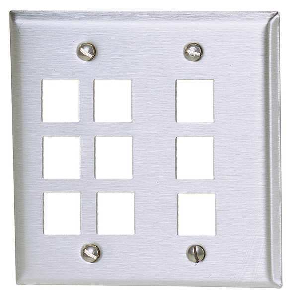 Plate, 9 Ports, Gray