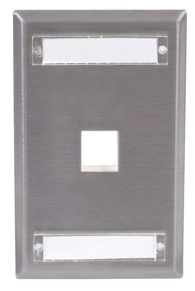 Plate, 1 Port, Gray