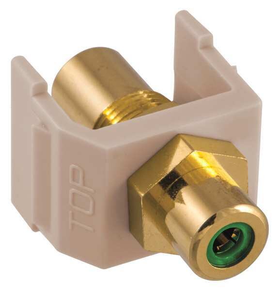 Inline Coupler, RCA, Duplex, Almond