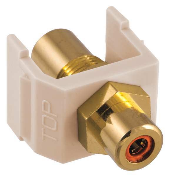 Inline Coupler, RCA, Duplex, Light Almond