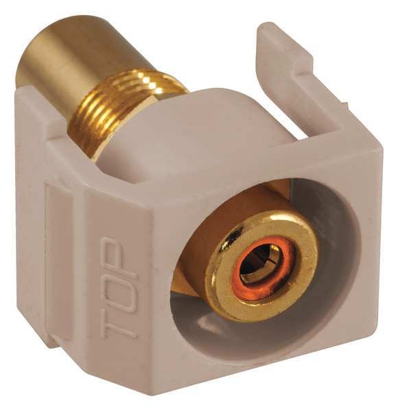 Inline Coupler, RCA, Duplex, Almond