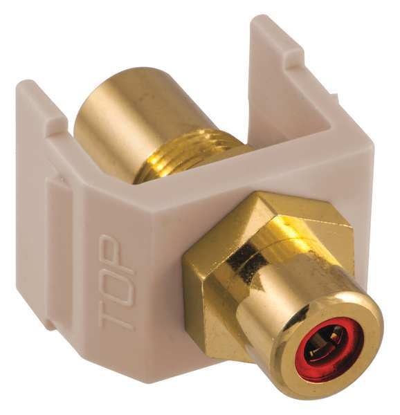 Inline Coupler, RCA, Duplex, Almond